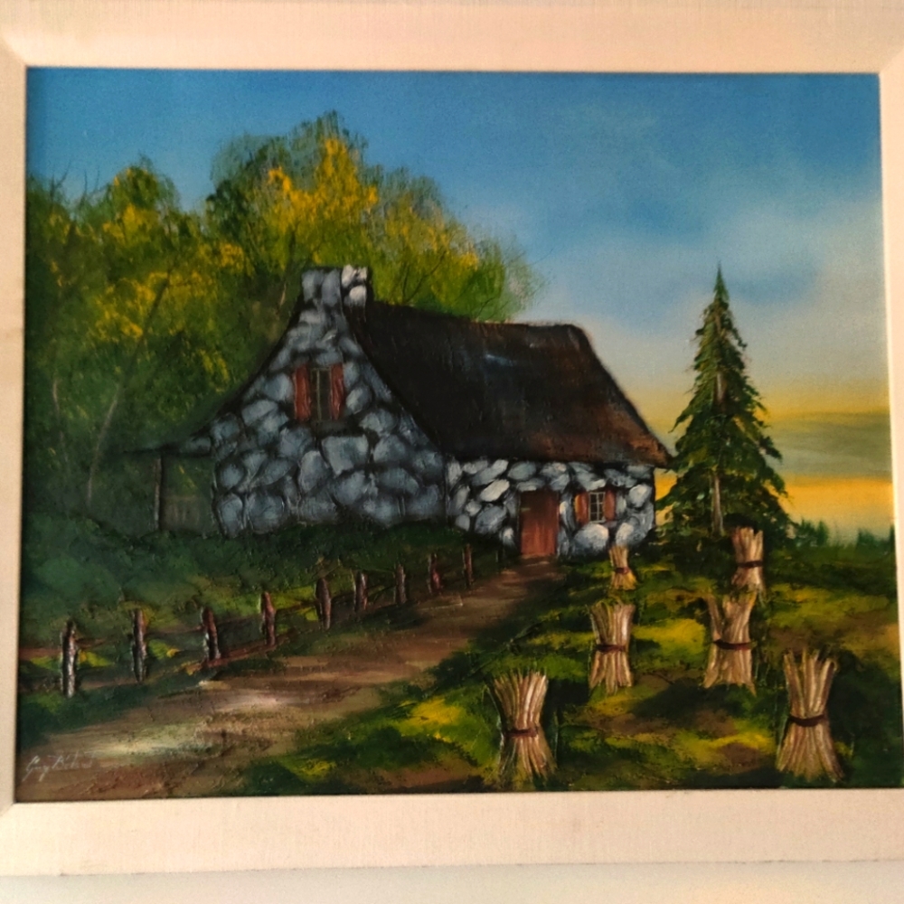 Vintage Large Painting Original on Canvas by Listed QC Artist Guy Béland